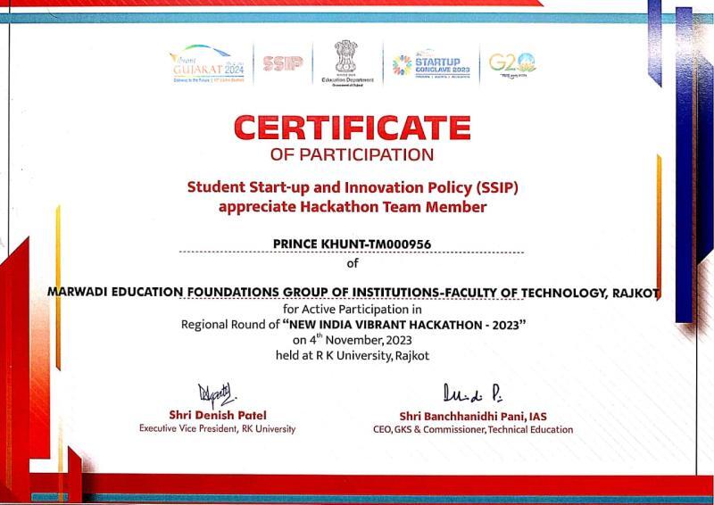 New India Vibrant Hackathon 2023