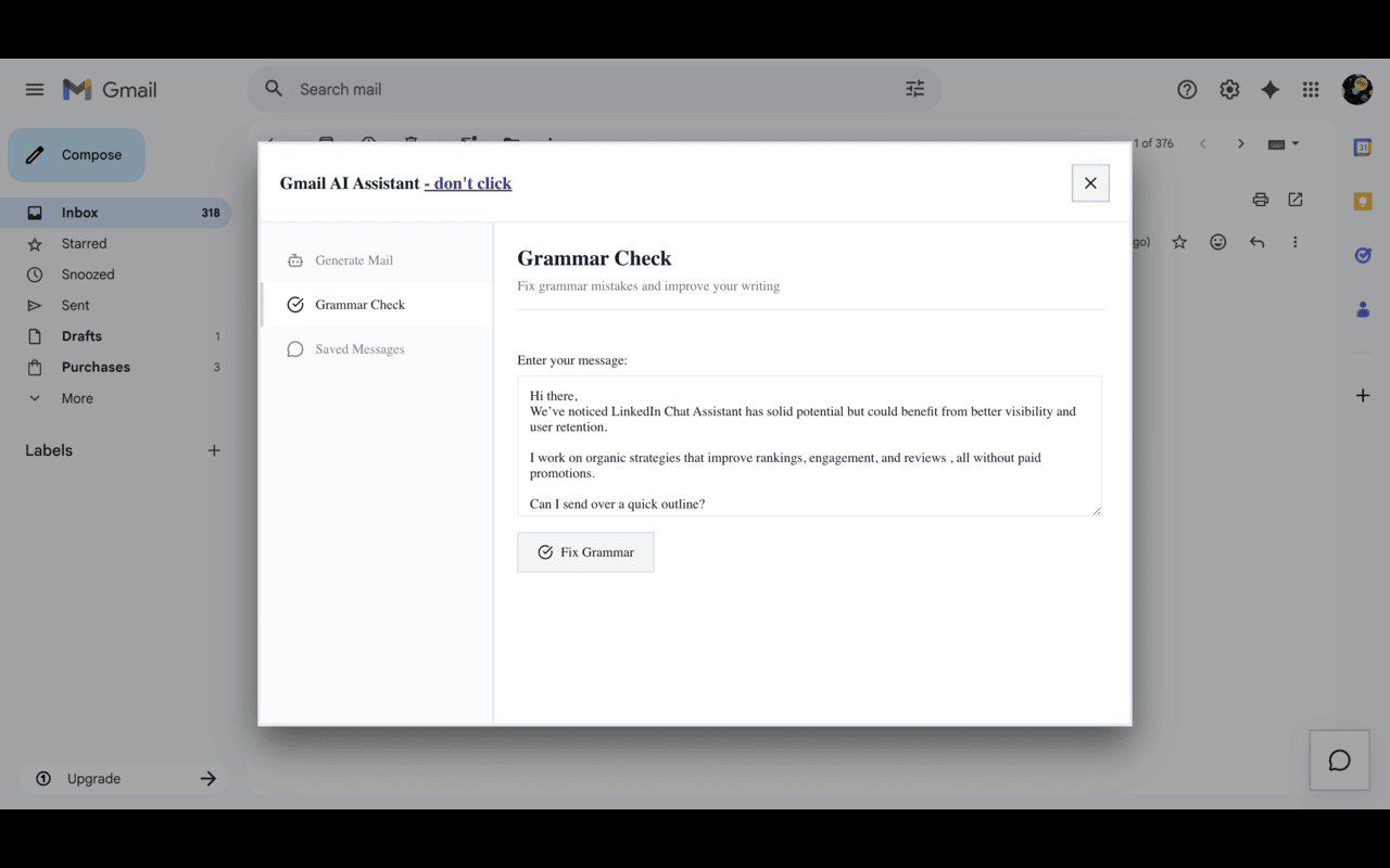 Gmail AI Assistant - Chrome Extension